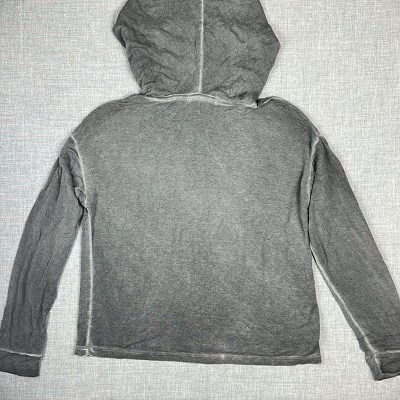 Hippie Rose Washed Charcoal Gray Hoodie Juniors Size Medium - Picture 5 of 5